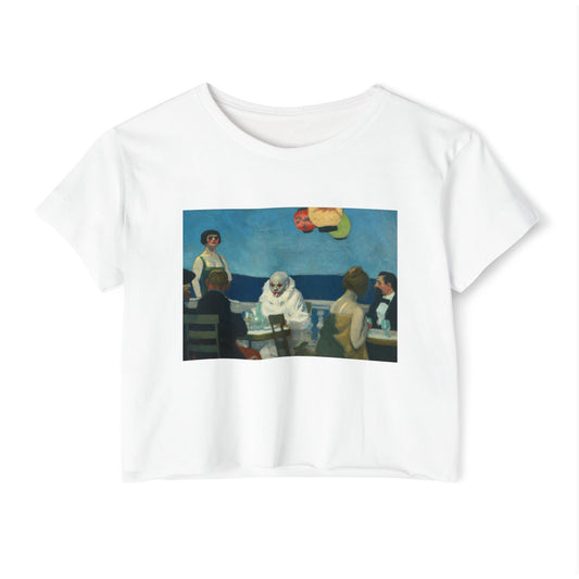 Soir Bleu by Edward Hopper Crop Top