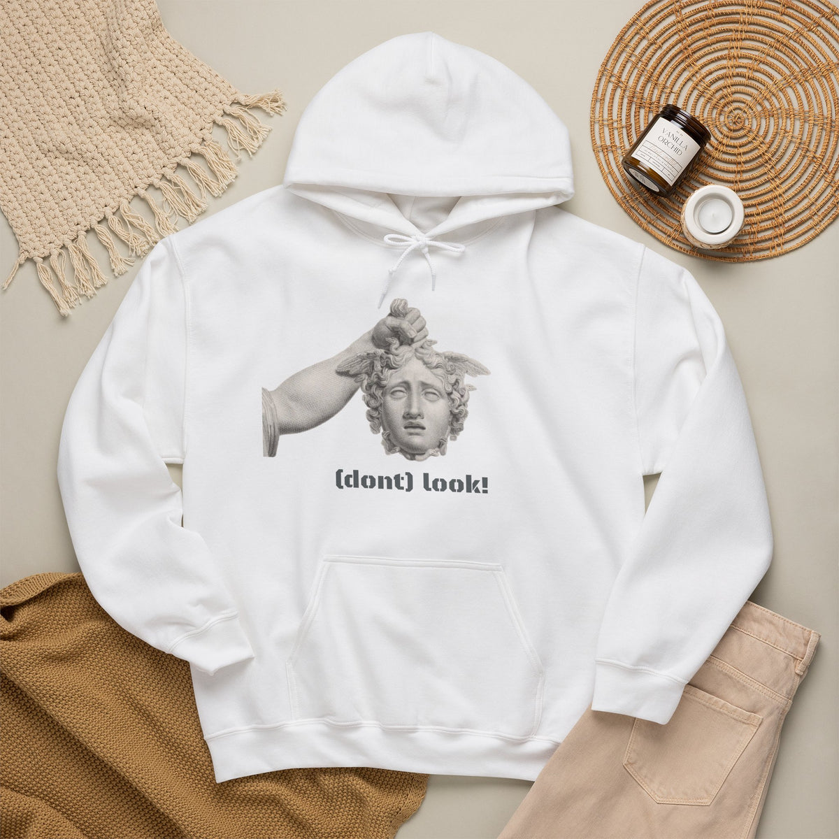 Hooded Sweatshirt - Perseus Triumphant by Domenico Marchetti  (Front+Back)
