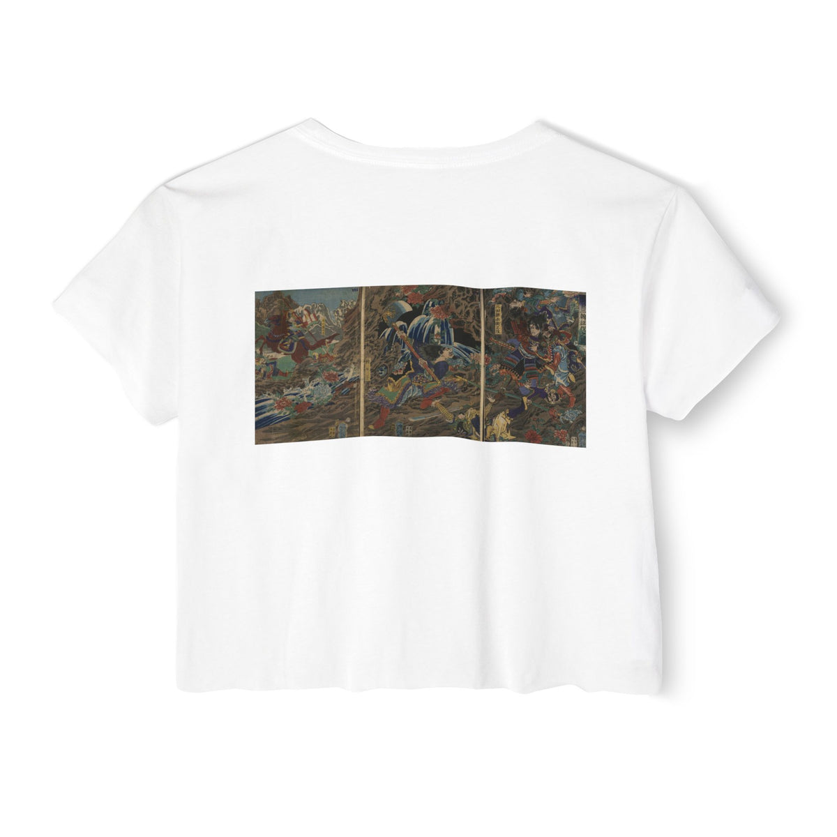 Playful Demon Japanese Art Crop Top (Front & Back)
