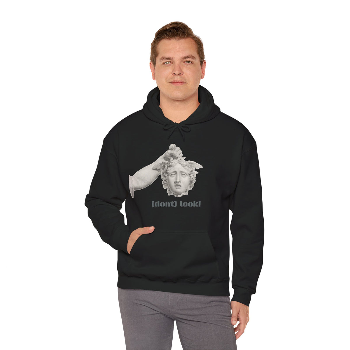 Hooded Sweatshirt - Perseus Triumphant by Domenico Marchetti  (Front+Back)