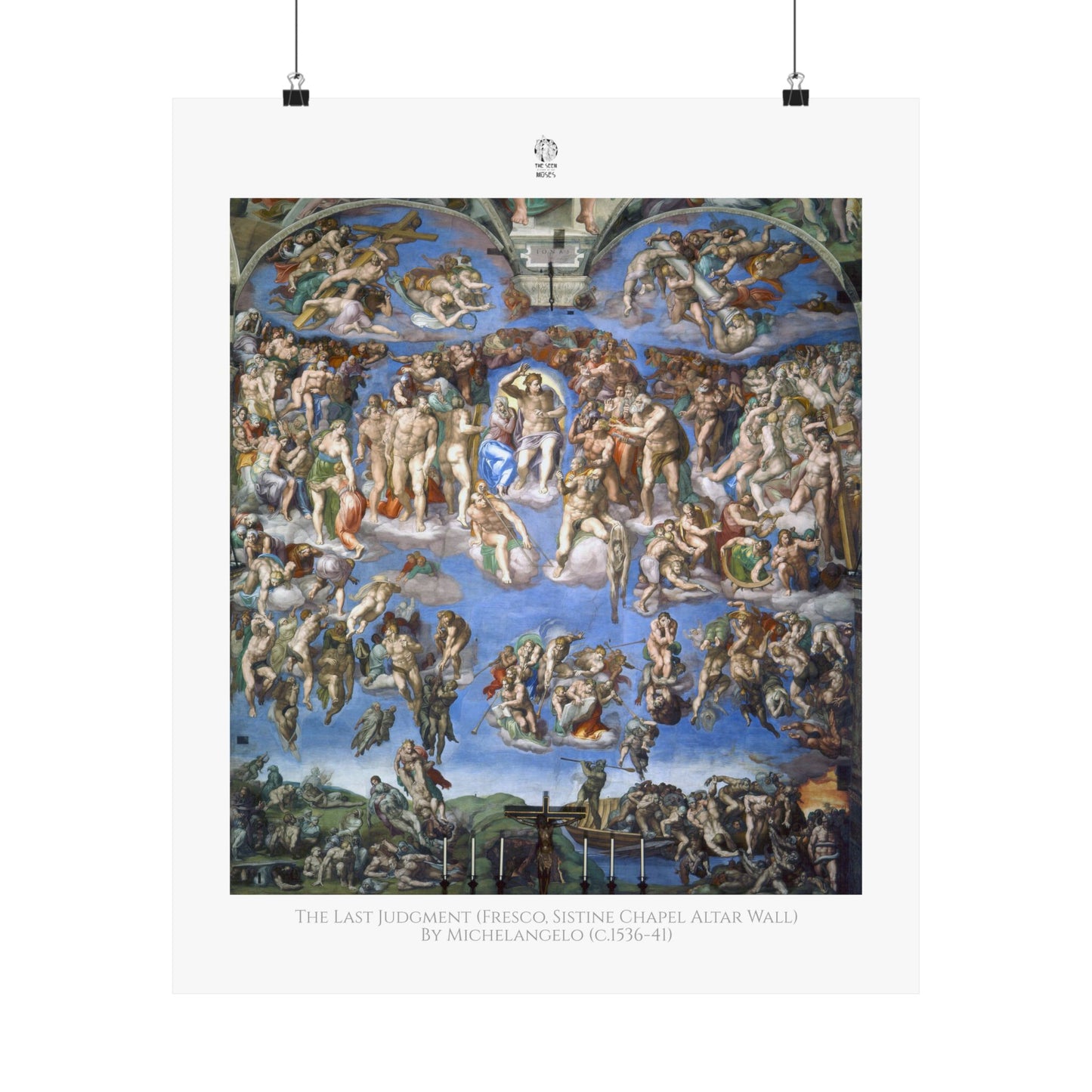 The Last Judgment (Fresco, Sistine Chapel Altar Wall) by Michelangelo (c.1536-41)
