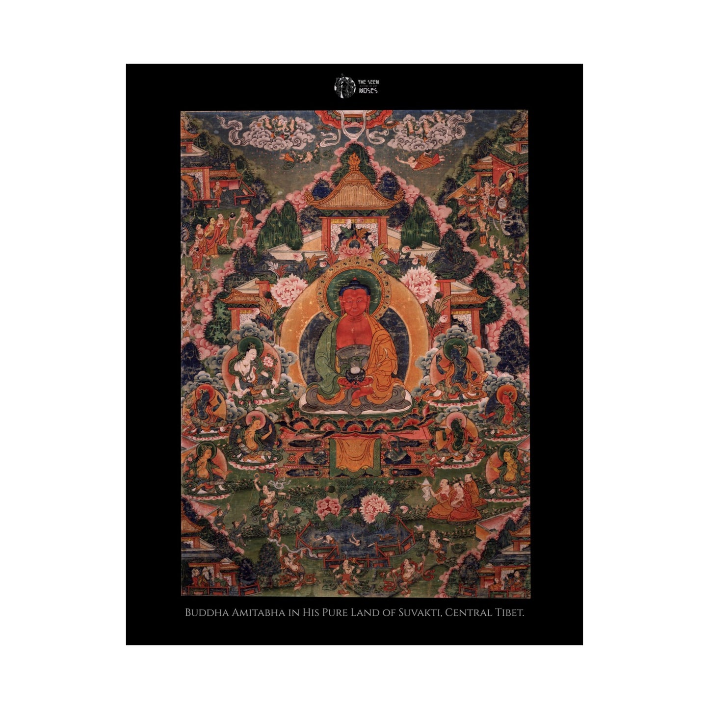 Buddha Amitabha in His Pure Land of Suvakti, Central Tibet.