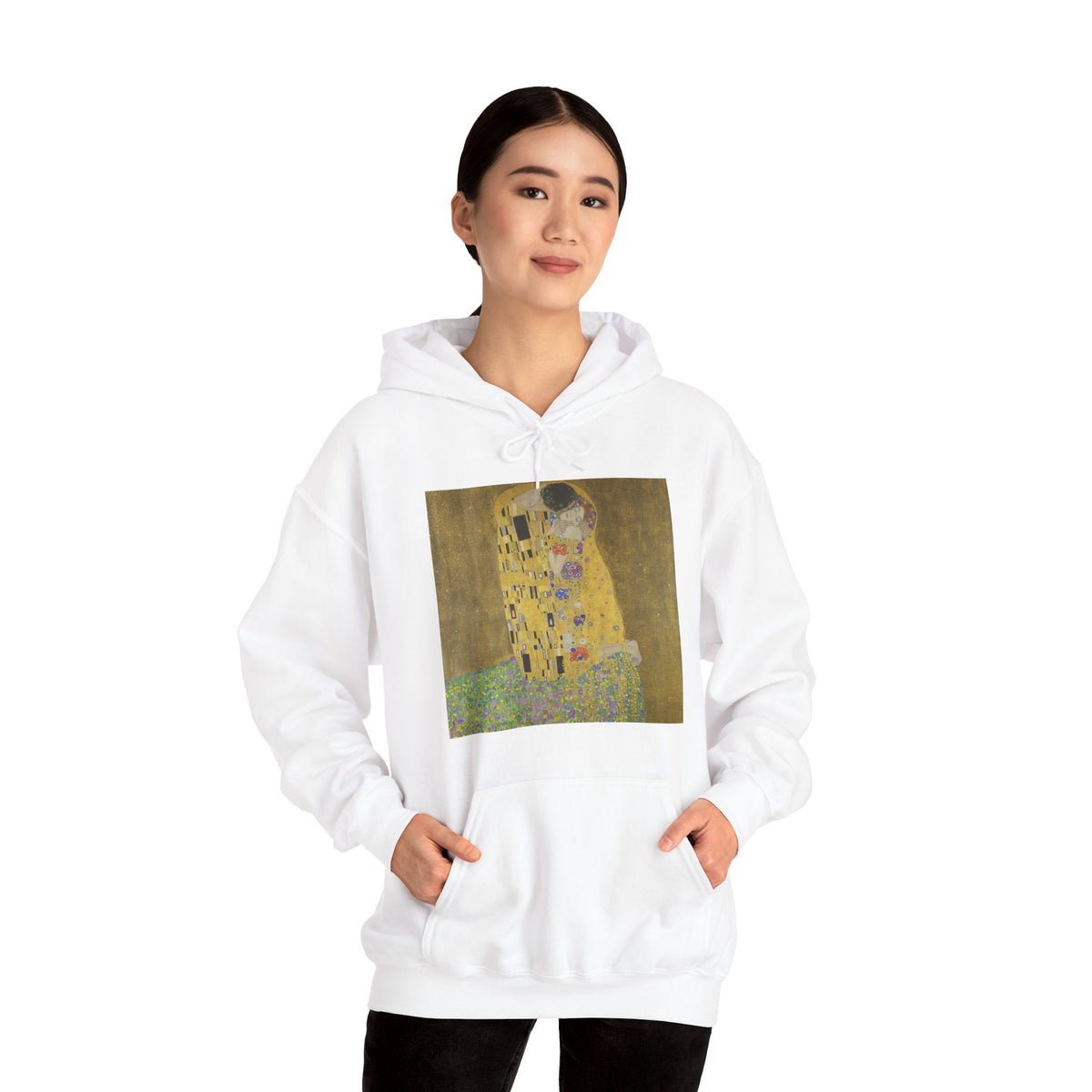 Hooded Sweatshirt - The Kiss by Gustav Klimt