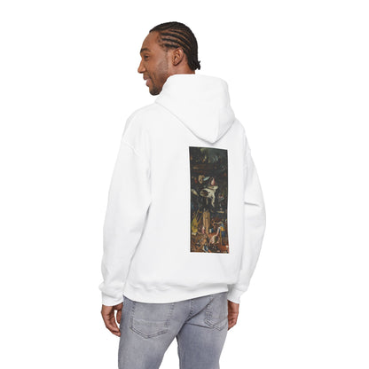 Hooded Sweatshirt- Garden of Earthly Delights (Hell panel) by Hieronymus Bosch (Front+Back)