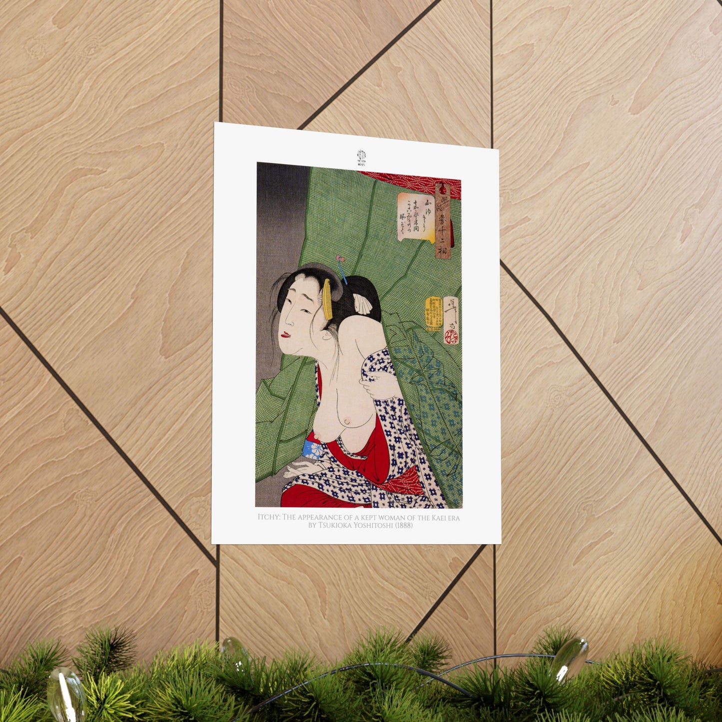 Itchy: The appearance of a kept woman of the Kaei era by Tsukioka Yoshitoshi (1888)