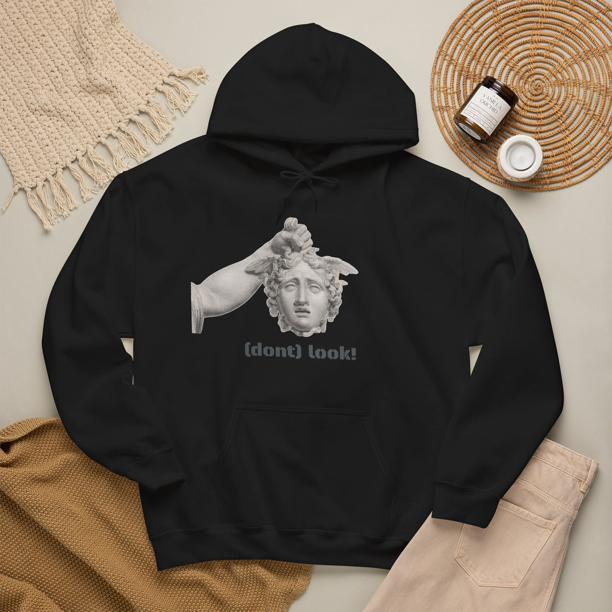 Hooded Sweatshirt - Perseus Triumphant by Domenico Marchetti  (Front+Back)